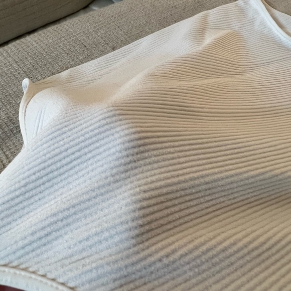White ribbed one shoulder bodysuit - Picture 4 of 4